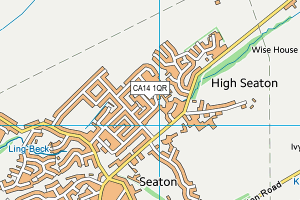 CA14 1QR map - OS VectorMap District (Ordnance Survey)