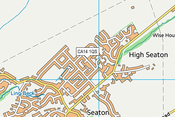 CA14 1QS map - OS VectorMap District (Ordnance Survey)