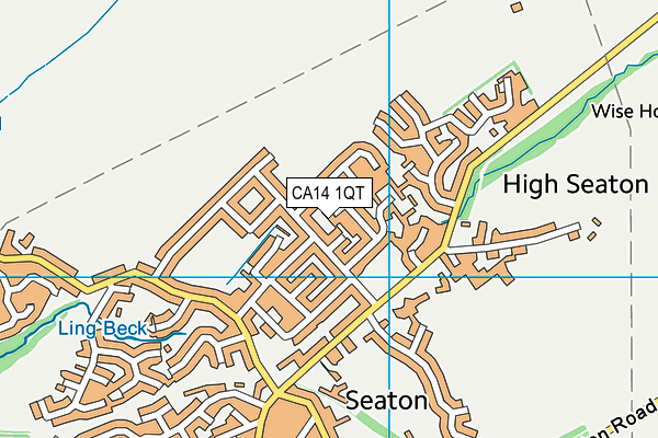 CA14 1QT map - OS VectorMap District (Ordnance Survey)