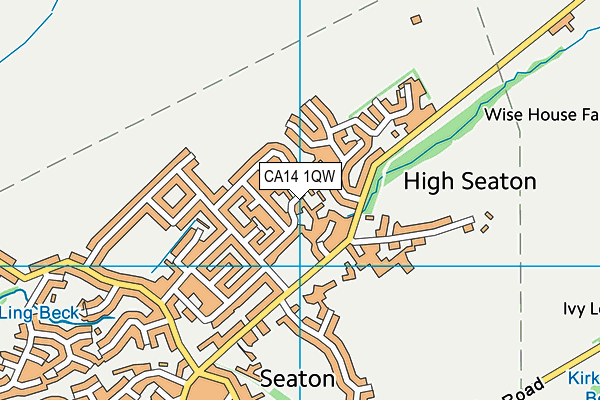 CA14 1QW map - OS VectorMap District (Ordnance Survey)