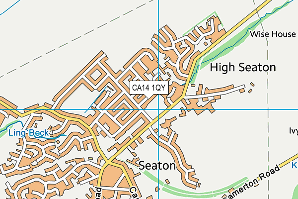 CA14 1QY map - OS VectorMap District (Ordnance Survey)