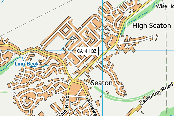CA14 1QZ map - OS VectorMap District (Ordnance Survey)