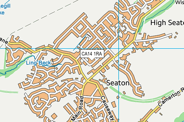 CA14 1RA map - OS VectorMap District (Ordnance Survey)