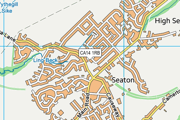 CA14 1RB map - OS VectorMap District (Ordnance Survey)