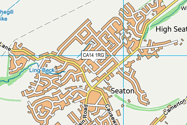 CA14 1RG map - OS VectorMap District (Ordnance Survey)