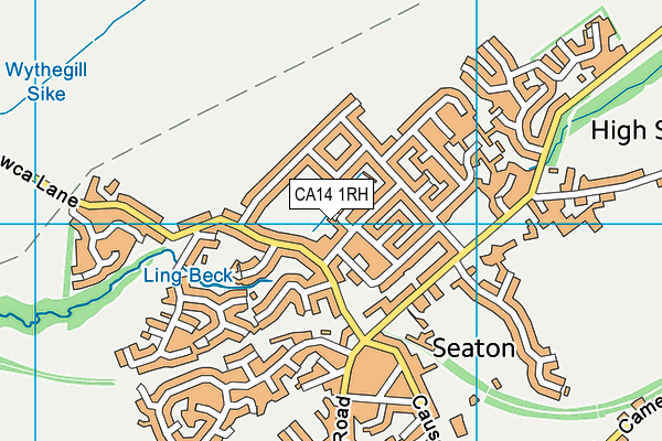 CA14 1RH map - OS VectorMap District (Ordnance Survey)