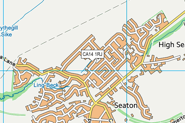 CA14 1RJ map - OS VectorMap District (Ordnance Survey)