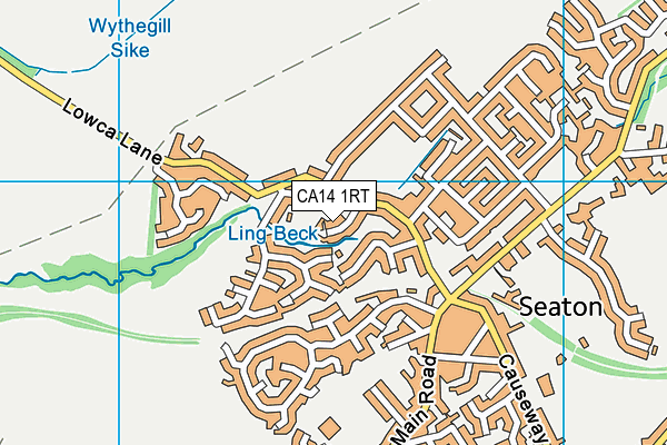 CA14 1RT map - OS VectorMap District (Ordnance Survey)