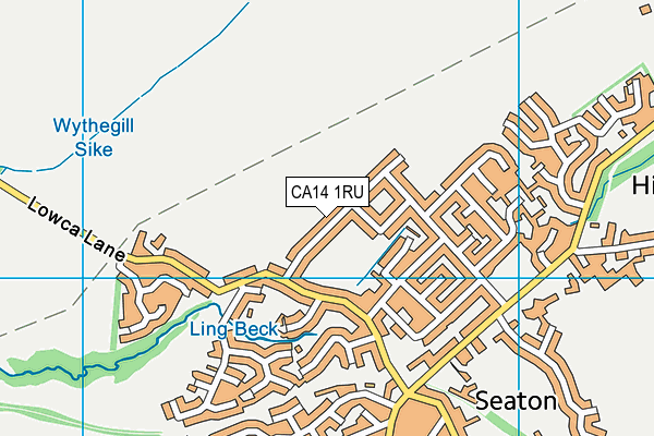 CA14 1RU map - OS VectorMap District (Ordnance Survey)