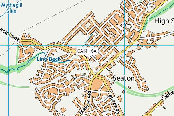 CA14 1SA map - OS VectorMap District (Ordnance Survey)