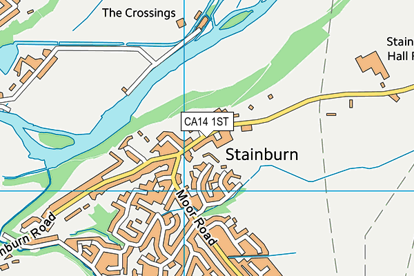 CA14 1ST map - OS VectorMap District (Ordnance Survey)