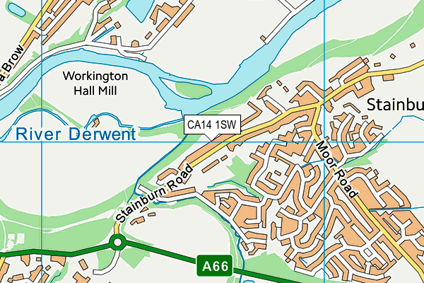 CA14 1SW map - OS VectorMap District (Ordnance Survey)