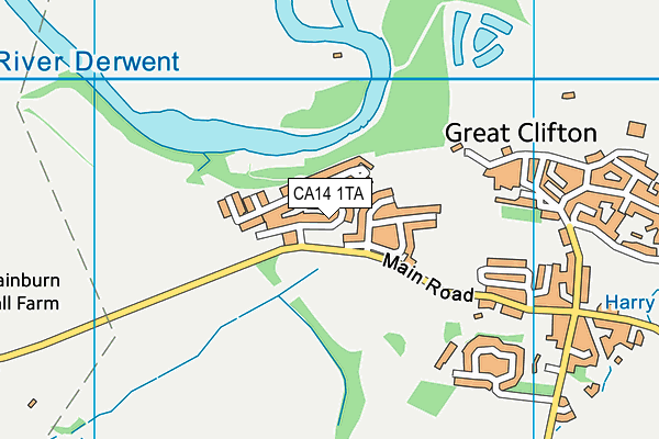 CA14 1TA map - OS VectorMap District (Ordnance Survey)