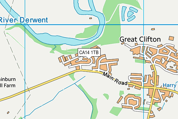 CA14 1TB map - OS VectorMap District (Ordnance Survey)