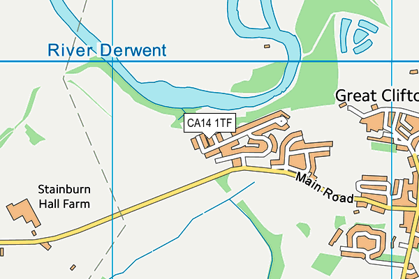 CA14 1TF map - OS VectorMap District (Ordnance Survey)