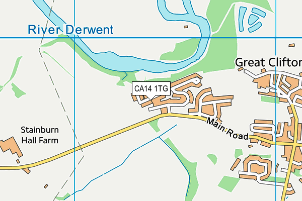 CA14 1TG map - OS VectorMap District (Ordnance Survey)