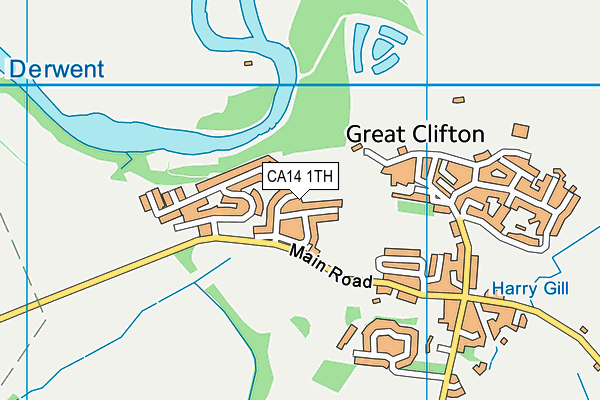 CA14 1TH map - OS VectorMap District (Ordnance Survey)