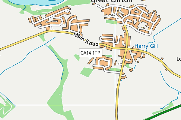 CA14 1TP map - OS VectorMap District (Ordnance Survey)