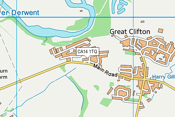 CA14 1TQ map - OS VectorMap District (Ordnance Survey)