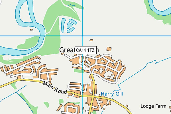 CA14 1TZ map - OS VectorMap District (Ordnance Survey)