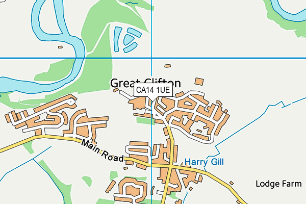 CA14 1UE map - OS VectorMap District (Ordnance Survey)