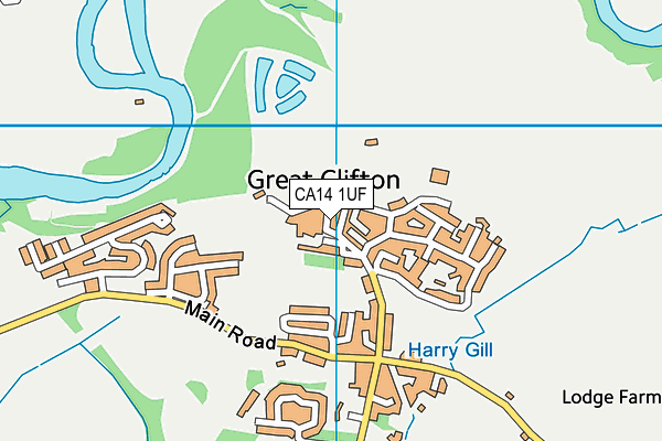 CA14 1UF map - OS VectorMap District (Ordnance Survey)