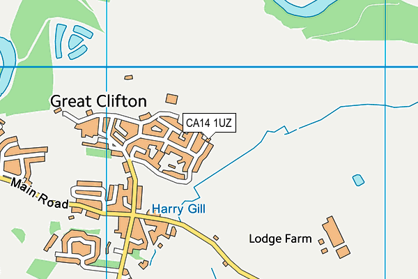 CA14 1UZ map - OS VectorMap District (Ordnance Survey)