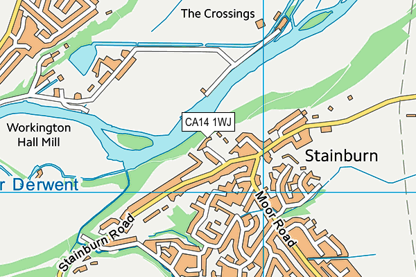 CA14 1WJ map - OS VectorMap District (Ordnance Survey)