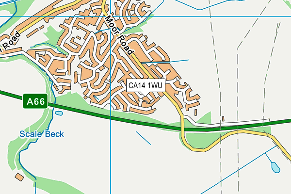 CA14 1WU map - OS VectorMap District (Ordnance Survey)