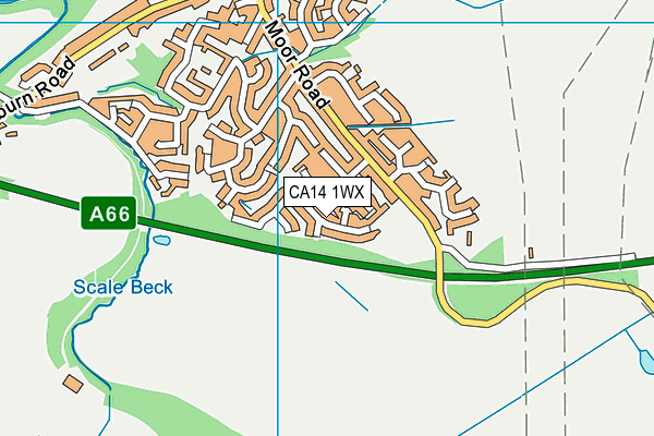 CA14 1WX map - OS VectorMap District (Ordnance Survey)