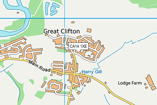 CA14 1XE map - OS VectorMap District (Ordnance Survey)