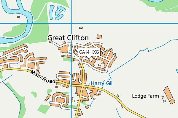 CA14 1XG map - OS VectorMap District (Ordnance Survey)