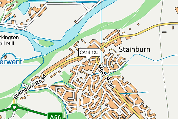 CA14 1XJ map - OS VectorMap District (Ordnance Survey)