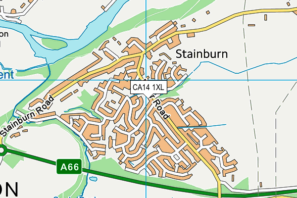 CA14 1XL map - OS VectorMap District (Ordnance Survey)