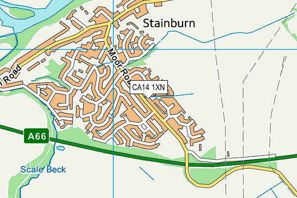 CA14 1XN map - OS VectorMap District (Ordnance Survey)