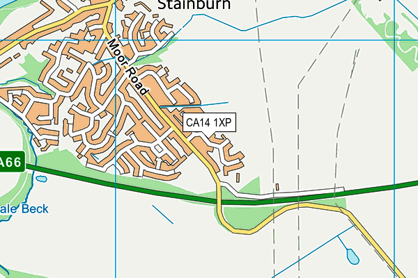 CA14 1XP map - OS VectorMap District (Ordnance Survey)