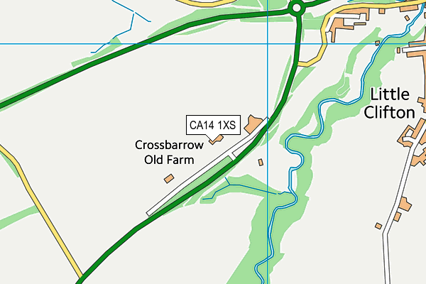 CA14 1XS map - OS VectorMap District (Ordnance Survey)