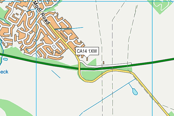 CA14 1XW map - OS VectorMap District (Ordnance Survey)