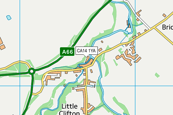 CA14 1YA map - OS VectorMap District (Ordnance Survey)