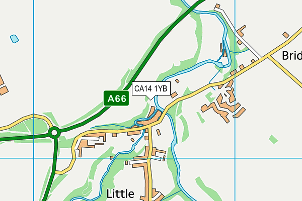 CA14 1YB map - OS VectorMap District (Ordnance Survey)