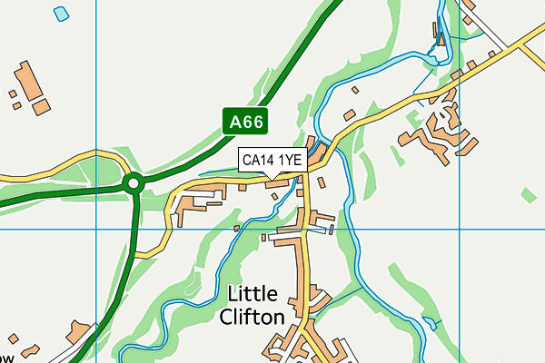 CA14 1YE map - OS VectorMap District (Ordnance Survey)