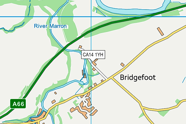 CA14 1YH map - OS VectorMap District (Ordnance Survey)