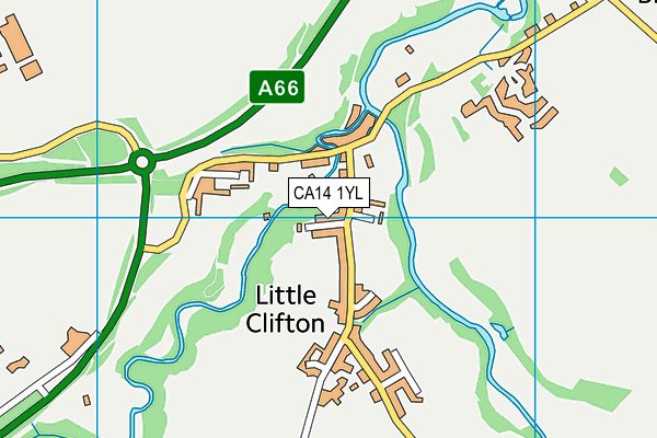 CA14 1YL map - OS VectorMap District (Ordnance Survey)