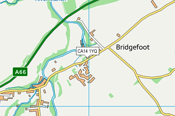 CA14 1YQ map - OS VectorMap District (Ordnance Survey)