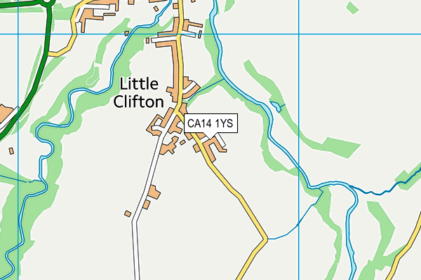 CA14 1YS map - OS VectorMap District (Ordnance Survey)