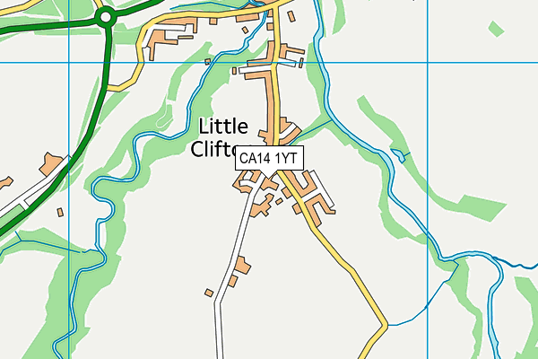 CA14 1YT map - OS VectorMap District (Ordnance Survey)