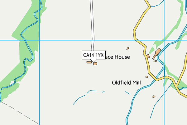 CA14 1YX map - OS VectorMap District (Ordnance Survey)