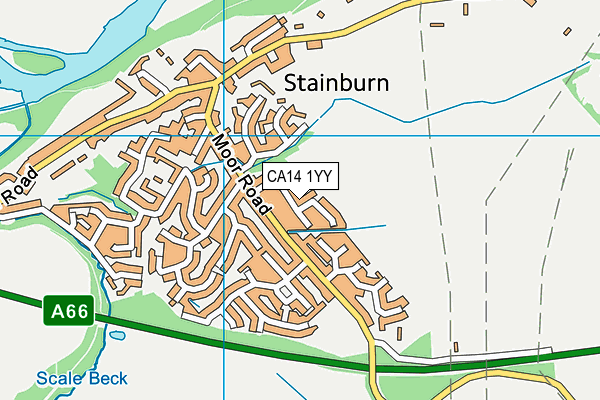 CA14 1YY map - OS VectorMap District (Ordnance Survey)