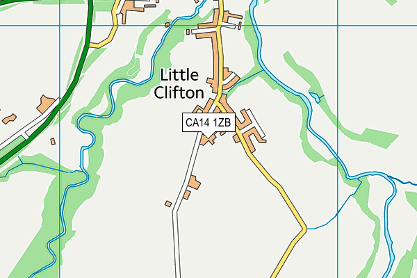 CA14 1ZB map - OS VectorMap District (Ordnance Survey)