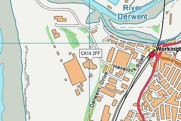 CA14 2FF map - OS VectorMap District (Ordnance Survey)